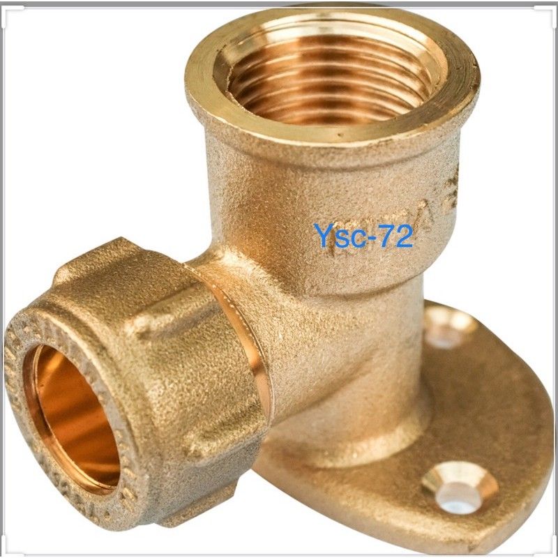 Wall Plated Female Elbow brass pipe fitting with mounting plate by Parashar Pipes Delhi